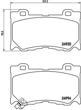 Diskinių stabdžių trinkelių rinkinys BREMBO P 56 089