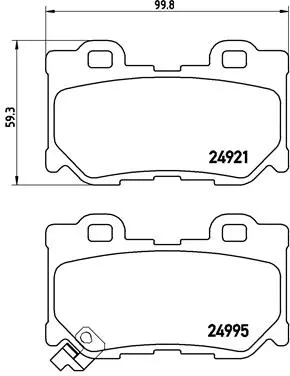 Diskinių stabdžių trinkelių rinkinys BREMBO P 56 095
