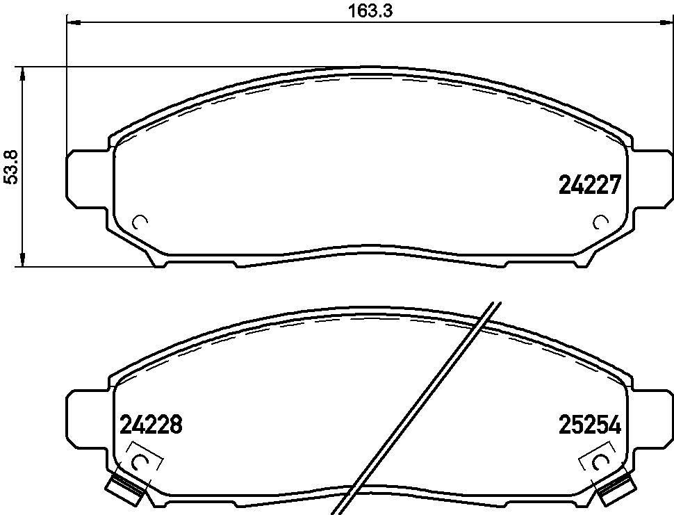 Diskinių stabdžių trinkelių rinkinys BREMBO P 56 096E