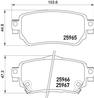Diskinių stabdžių trinkelių rinkinys BREMBO P 56 098