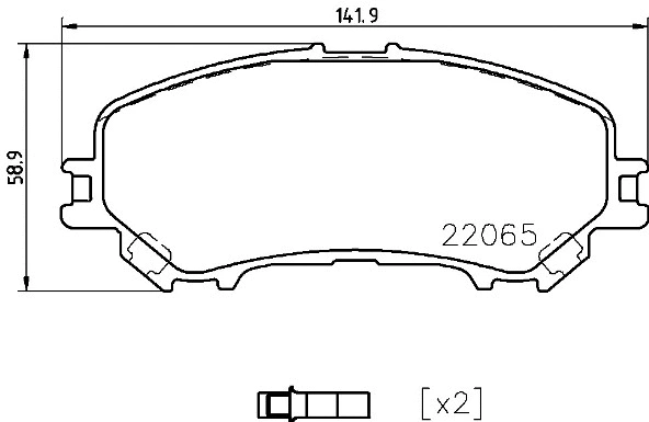 Diskinių stabdžių trinkelių rinkinys BREMBO P 56 099