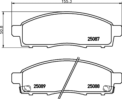 Diskinių stabdžių trinkelių rinkinys BREMBO P 56 102