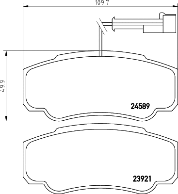 Diskinių stabdžių trinkelių rinkinys BREMBO P 56 122