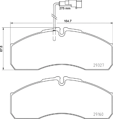 Diskinių stabdžių trinkelių rinkinys BREMBO P 56 123