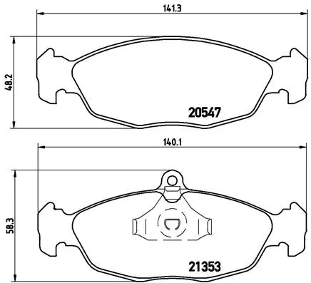 Diskinių stabdžių trinkelių rinkinys BREMBO P 59 011