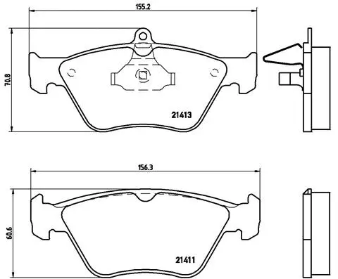 Diskinių stabdžių trinkelių rinkinys BREMBO P 59 019