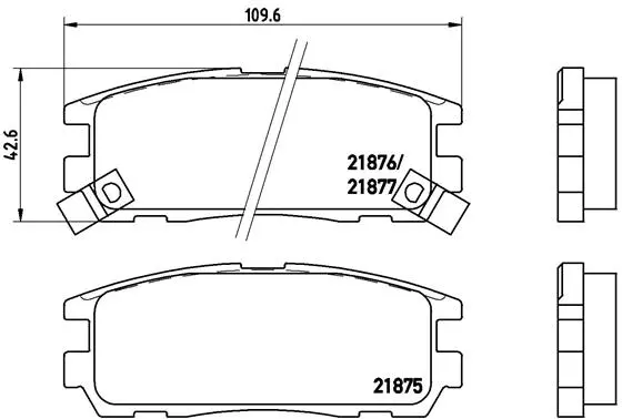 Diskinių stabdžių trinkelių rinkinys BREMBO P 59 021