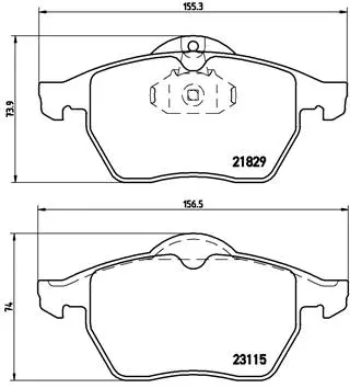 Diskinių stabdžių trinkelių rinkinys BREMBO P 59 022