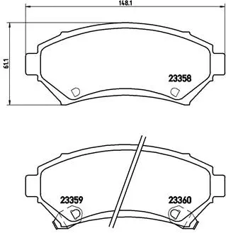 Diskinių stabdžių trinkelių rinkinys BREMBO P 59 028