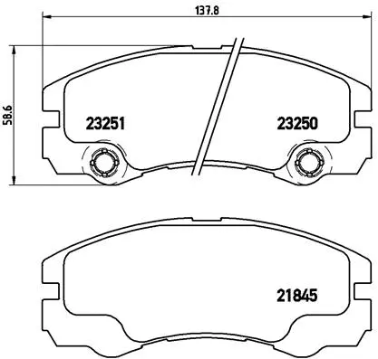 Diskinių stabdžių trinkelių rinkinys BREMBO P 59 033