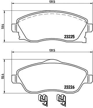 Diskinių stabdžių trinkelių rinkinys BREMBO P 59 036