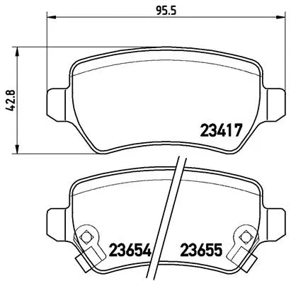 Diskinių stabdžių trinkelių rinkinys BREMBO P 59 038