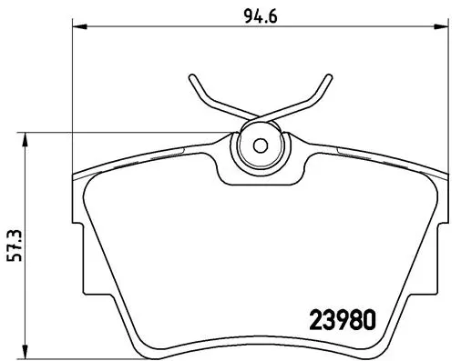 Diskinių stabdžių trinkelių rinkinys BREMBO P 59 041