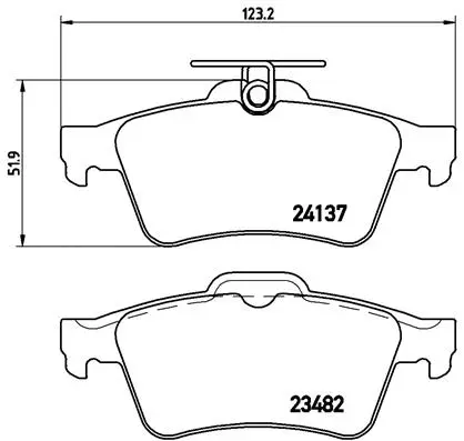 Diskinių stabdžių trinkelių rinkinys BREMBO P 59 042X