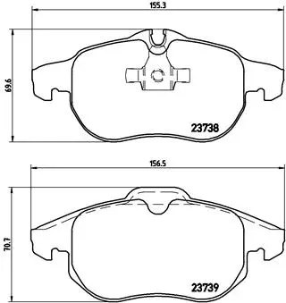 Diskinių stabdžių trinkelių rinkinys BREMBO P 59 043X
