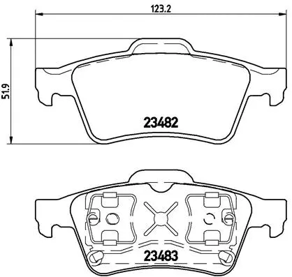 Diskinių stabdžių trinkelių rinkinys BREMBO P 59 044