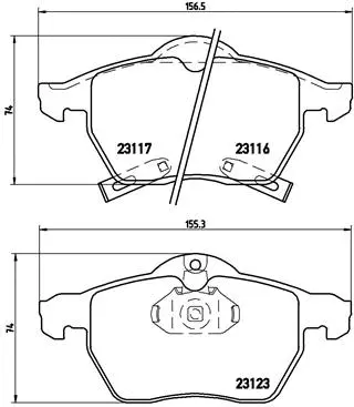 Diskinių stabdžių trinkelių rinkinys BREMBO P 59 048