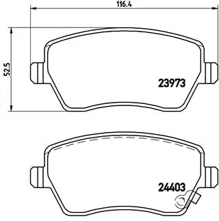 Diskinių stabdžių trinkelių rinkinys BREMBO P 59 050