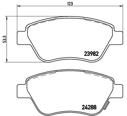 Diskinių stabdžių trinkelių rinkinys BREMBO P 59 051X