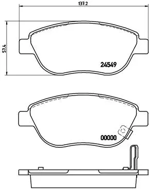 Diskinių stabdžių trinkelių rinkinys BREMBO P 59 052