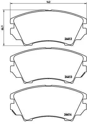 Diskinių stabdžių trinkelių rinkinys BREMBO P 59 055X