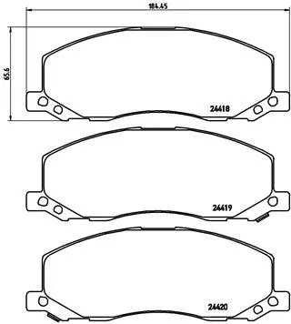 Diskinių stabdžių trinkelių rinkinys BREMBO P 59 058