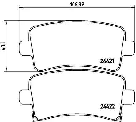 Diskinių stabdžių trinkelių rinkinys BREMBO P 59 060