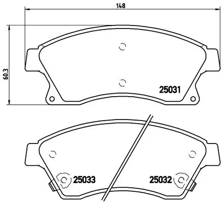 Diskinių stabdžių trinkelių rinkinys BREMBO P 59 076