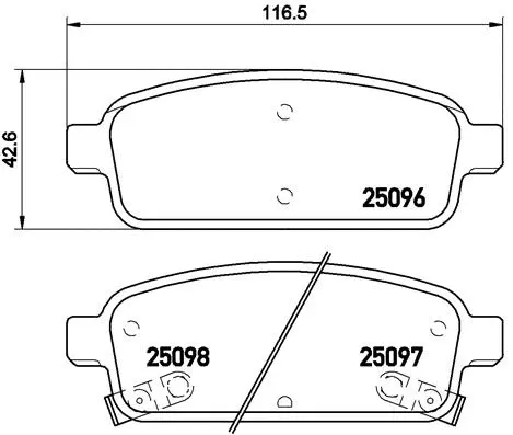 Diskinių stabdžių trinkelių rinkinys BREMBO P 59 080X
