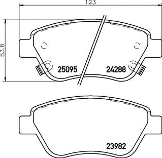 Diskinių stabdžių trinkelių rinkinys BREMBO P 59 081