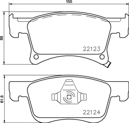 Diskinių stabdžių trinkelių rinkinys BREMBO P 59 083