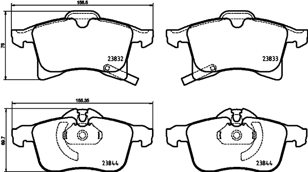 Diskinių stabdžių trinkelių rinkinys BREMBO P 59 089