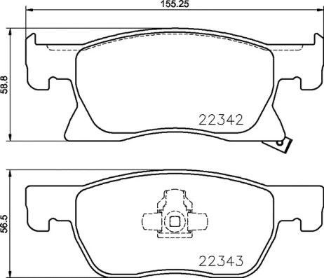 Diskinių stabdžių trinkelių rinkinys BREMBO P 59 092