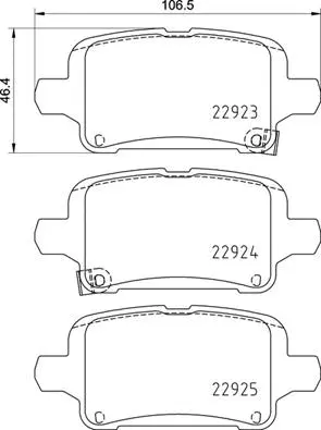 Diskinių stabdžių trinkelių rinkinys BREMBO P 59 095