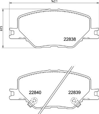 Diskinių stabdžių trinkelių rinkinys BREMBO P 59 096