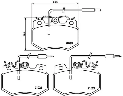 Diskinių stabdžių trinkelių rinkinys BREMBO P 61 031