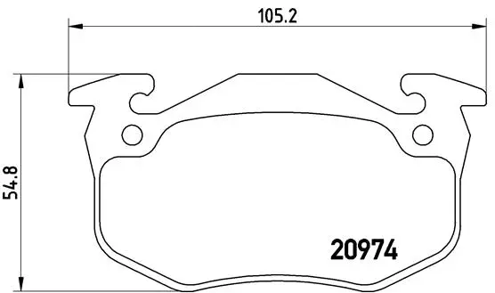Diskinių stabdžių trinkelių rinkinys BREMBO P 61 032