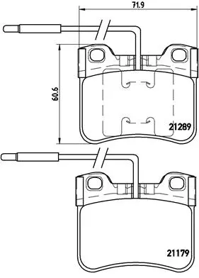 Diskinių stabdžių trinkelių rinkinys BREMBO P 61 034