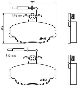Diskinių stabdžių trinkelių rinkinys BREMBO P 61 043