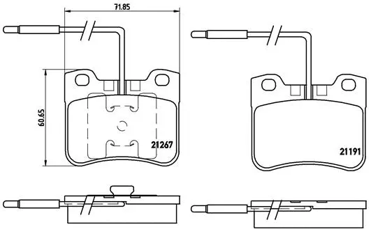 Diskinių stabdžių trinkelių rinkinys BREMBO P 61 047