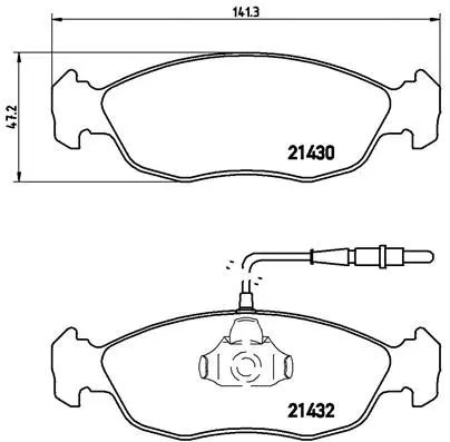 Diskinių stabdžių trinkelių rinkinys BREMBO P 61 054