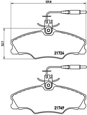 Diskinių stabdžių trinkelių rinkinys BREMBO P 61 056