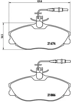 Diskinių stabdžių trinkelių rinkinys BREMBO P 61 057