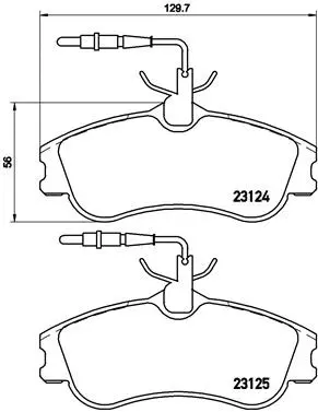 Diskinių stabdžių trinkelių rinkinys BREMBO P 61 060