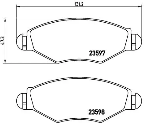 Diskinių stabdžių trinkelių rinkinys BREMBO P 61 063
