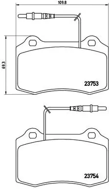 Diskinių stabdžių trinkelių rinkinys BREMBO P 61 064
