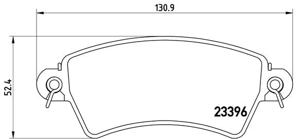 Diskinių stabdžių trinkelių rinkinys BREMBO P 61 065