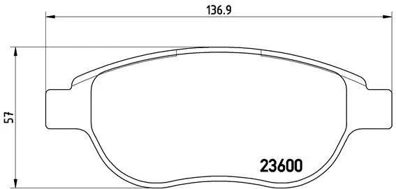 Diskinių stabdžių trinkelių rinkinys BREMBO P 61 068