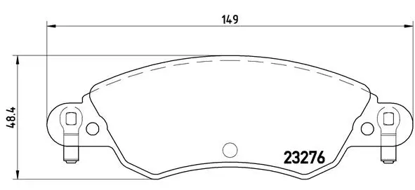 Diskinių stabdžių trinkelių rinkinys BREMBO P 61 070