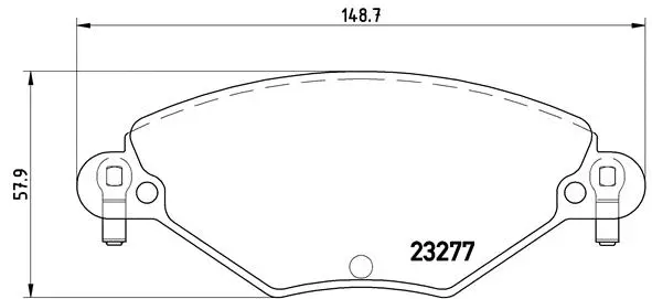 Diskinių stabdžių trinkelių rinkinys BREMBO P 61 071